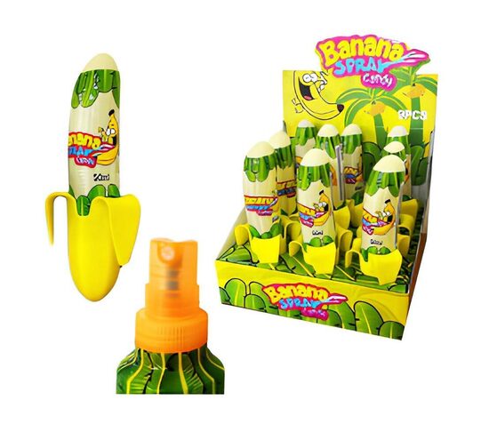 Šķidrā karamele Banana Spray 9 x 50 ml. (liels izmērs) 